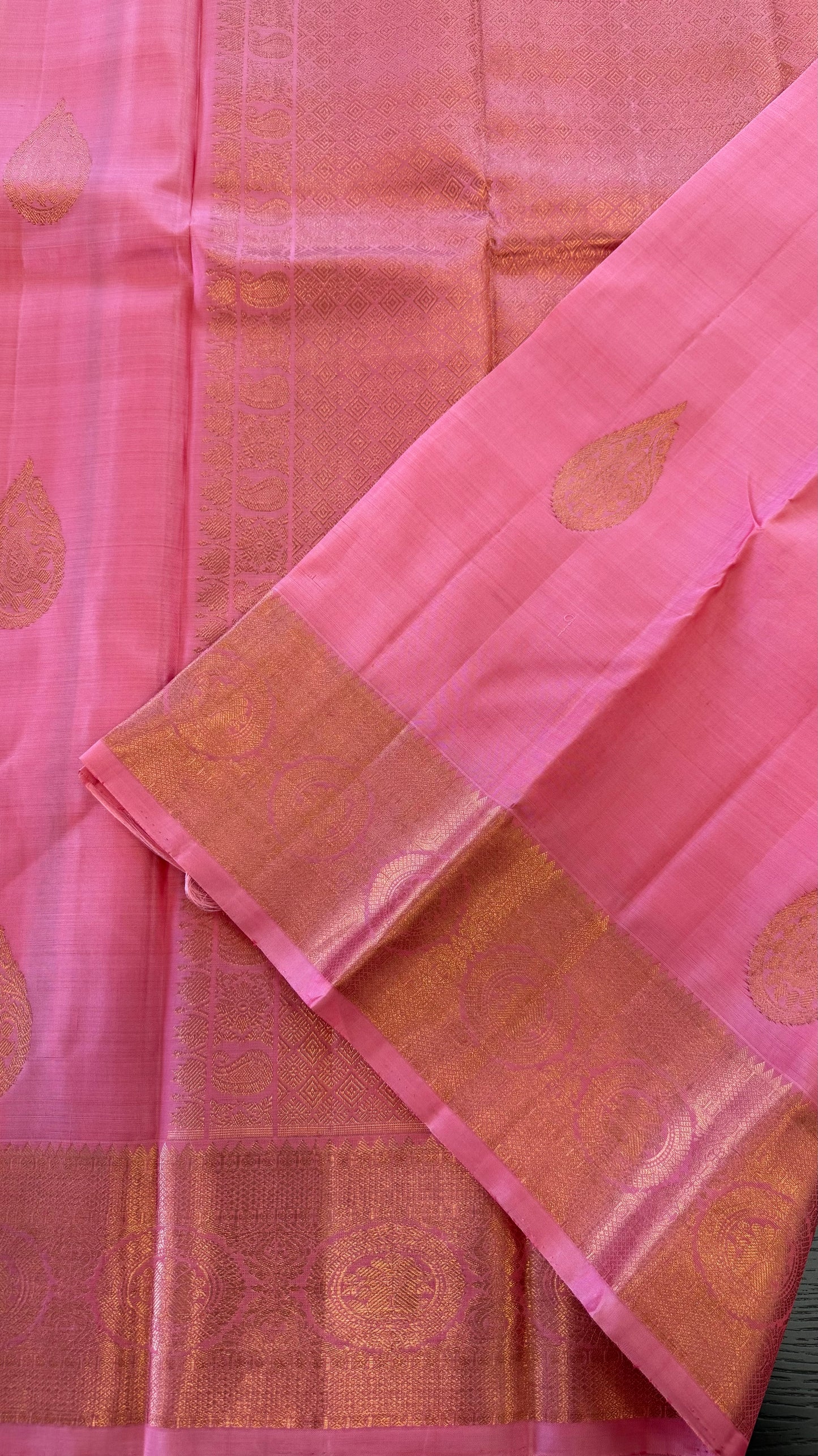 PINK HANDLOOM KANCHIPURAM SILK SAREE (KSS322)