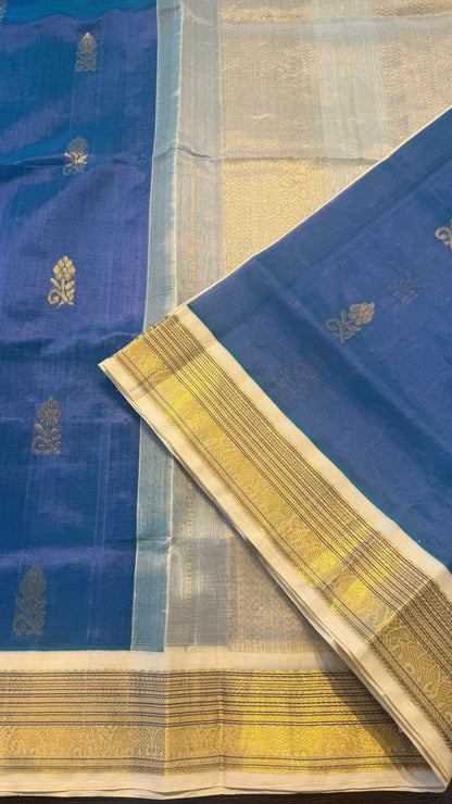UNICORN PASTEL 3 TONE HANDLOOM KANCHIPURAM SILK COTTON (KSC38)