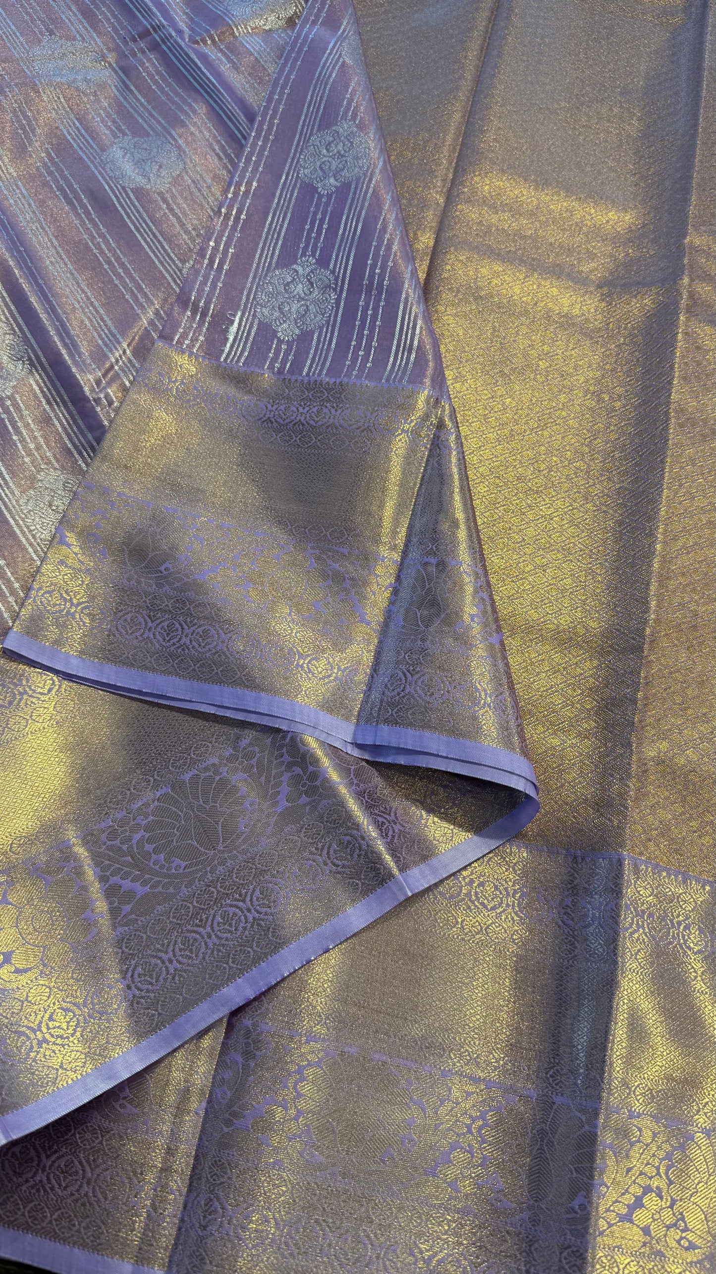 LILAC SEMI SILK KANICHIPURAM SILK SAREE (SSKS07)
