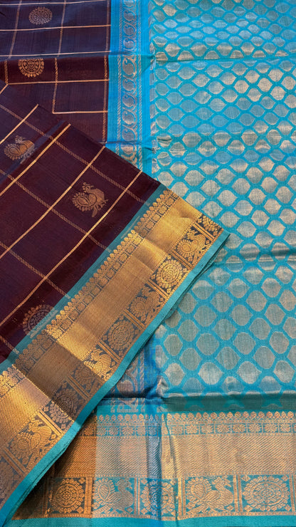 HANDLOOM KANCHIPURAM SILK COTTON (KSC265)