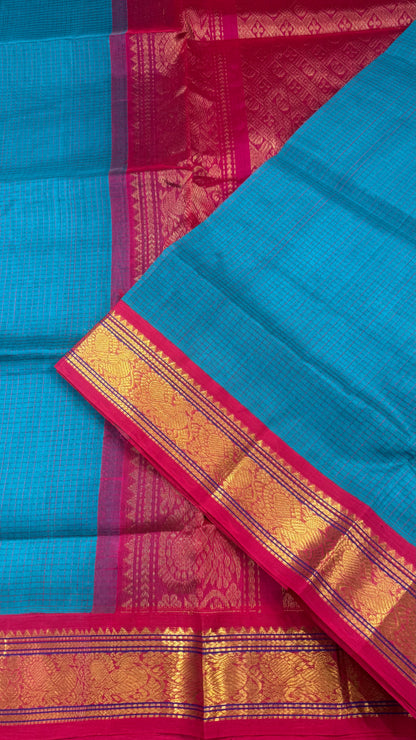 HANDLOOM KANCHIPURAM SILK COTTON (KSC261)