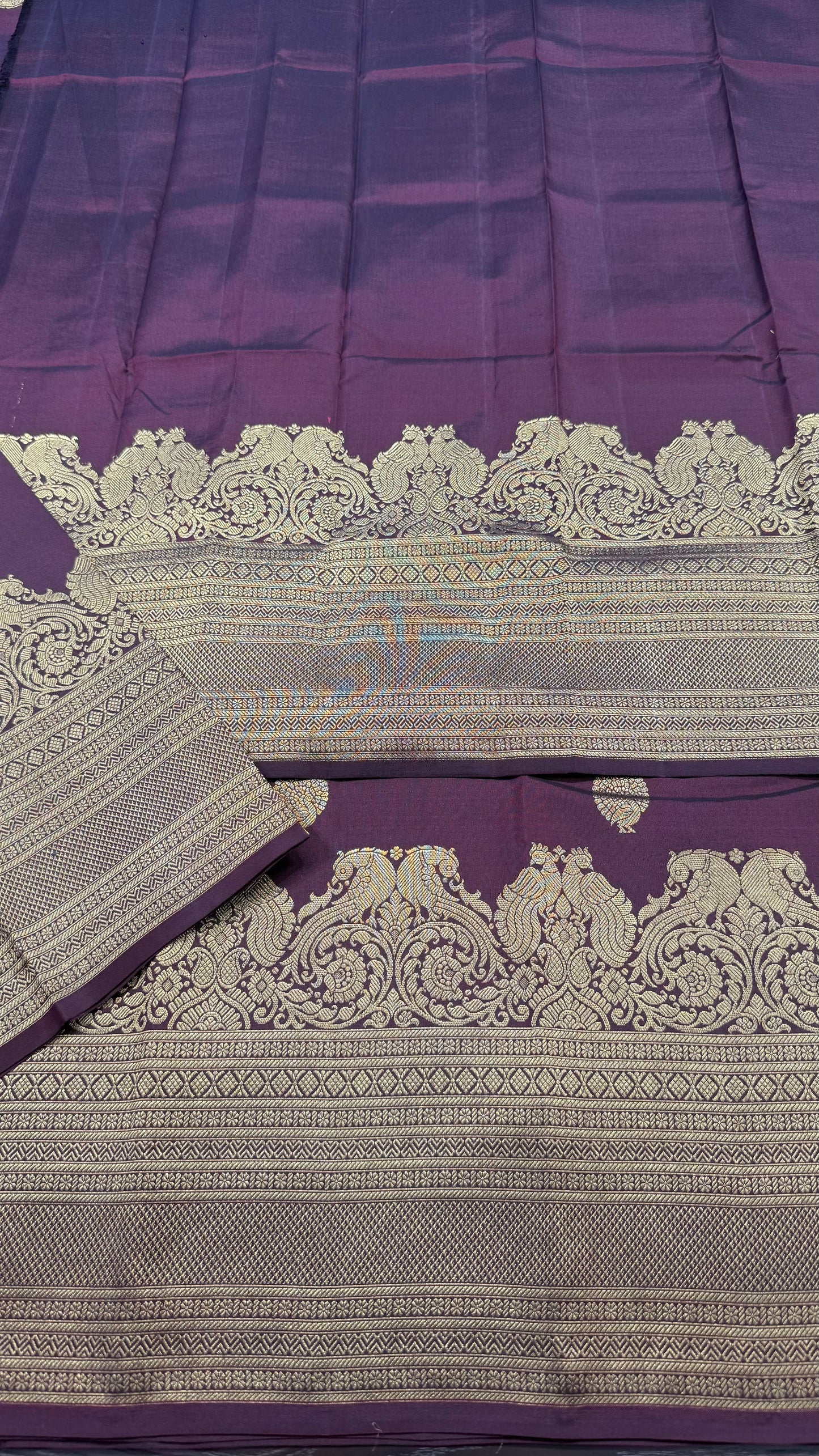 BURNT MAROON PURE KANCHIPURAM HANDLOOM SILK SAREE( KSS 589)