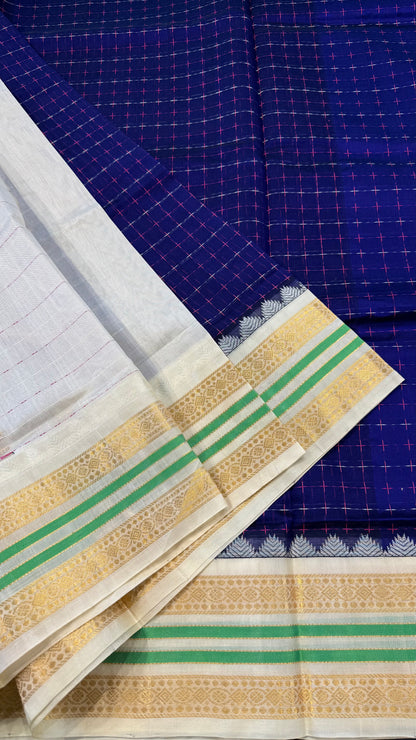 HANDLOOM KANCHIPURAM SILK COTTON (KSC266)