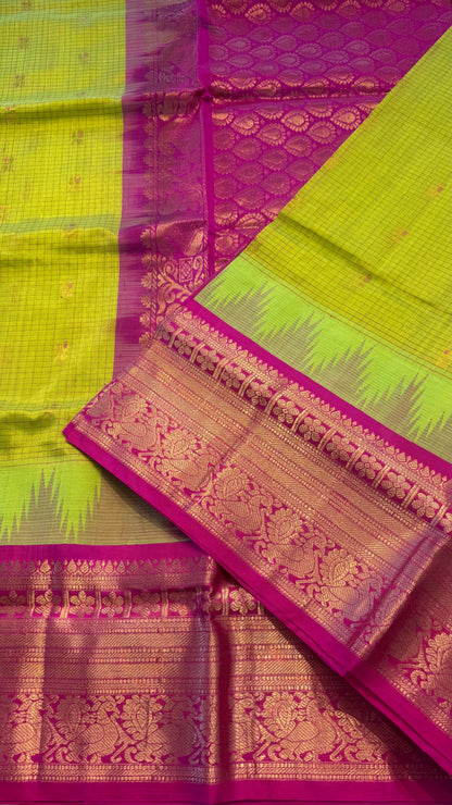 HANDLOOM KANCHIPURAM SILK COTTON (KSC273)