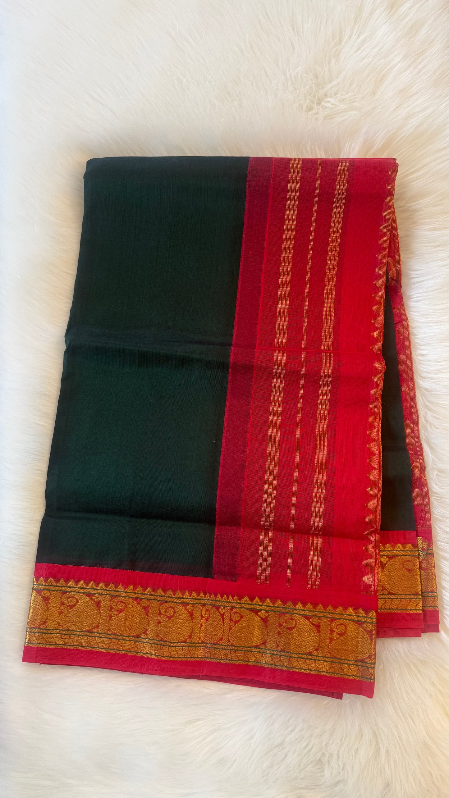 HANDLOOM KANCHIPURAM SILK COTTON (KSC207)