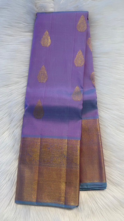 UNICORN GOLD ZARI HANDLOOM KANCHIPURAM SILK SAREE (KSS306)
