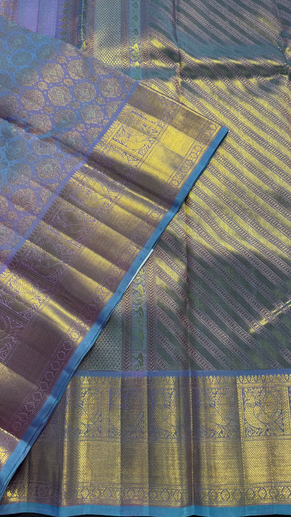 UNICORN GOLD FULL ZARI HANDLOOM KANCHIPURAM SILK SAREE (KSS309)