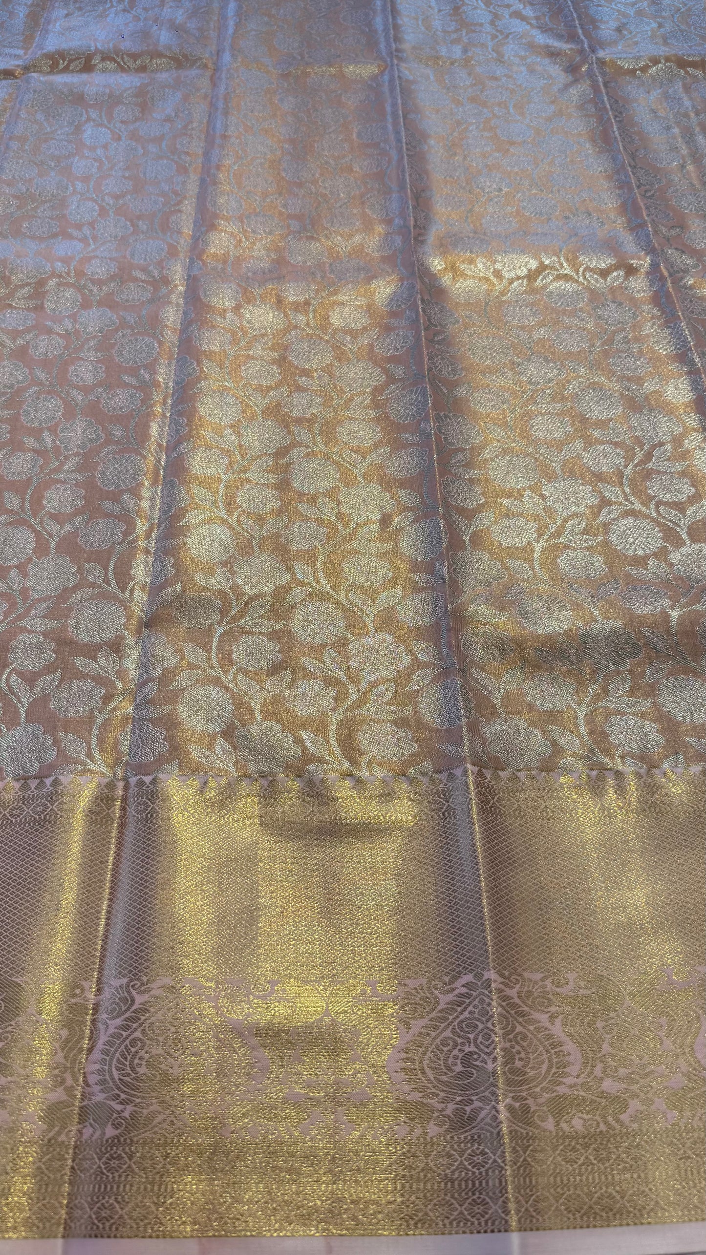 PASTEL PINK SEMI SILK KANICHIPURAM SILK SAREE (SSKS10)