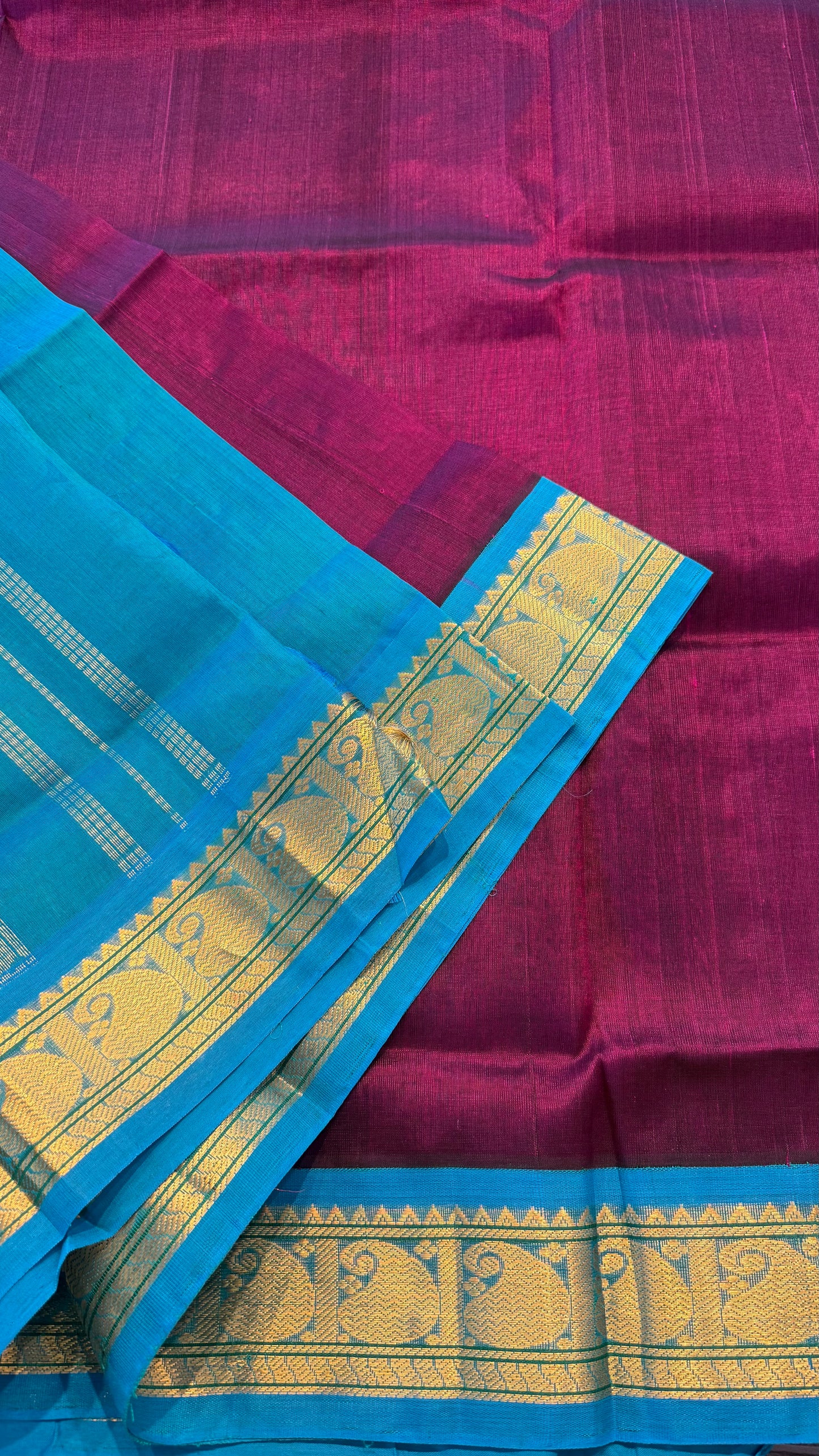 HANDLOOM KANCHIPURAM SILK COTTON (KSC218)