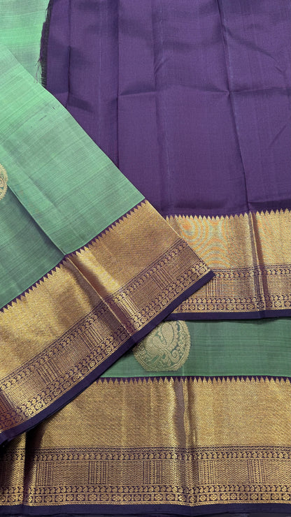 GREEN HANDLOOM  KANCHIPURAM SILK SAREE (KSS 538)