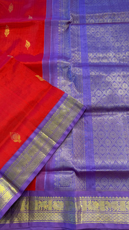 HANDLOOM KANCHIPURAM SILK COTTON (KSC214)