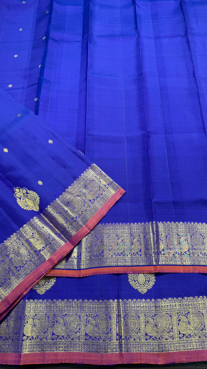 RIPE PLUM PURE KANCHIPURAM HANDLOOM SILK SAREE(KSS 556)