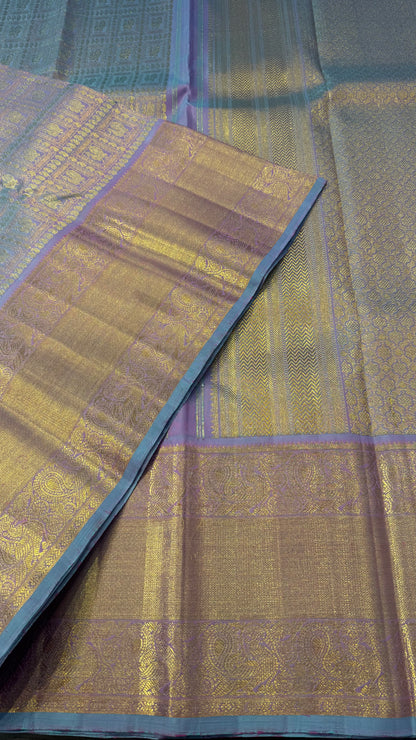 UNICORN GOLD FULL ZARI HANDLOOM KANCHIPURAM SILK SAREE (KSS311)