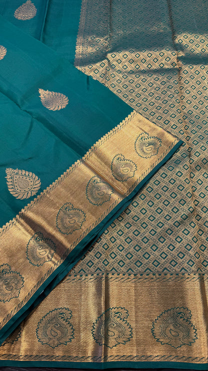 RAMA GREEN HANDLOOM KANCHIPURAM  SILK SAREE(KSS509)