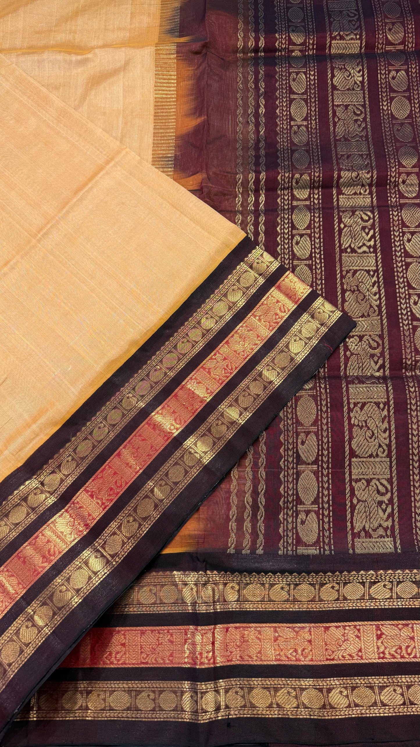 HANDLOOM KANCHIPURAM SILK COTTON (KSC174)