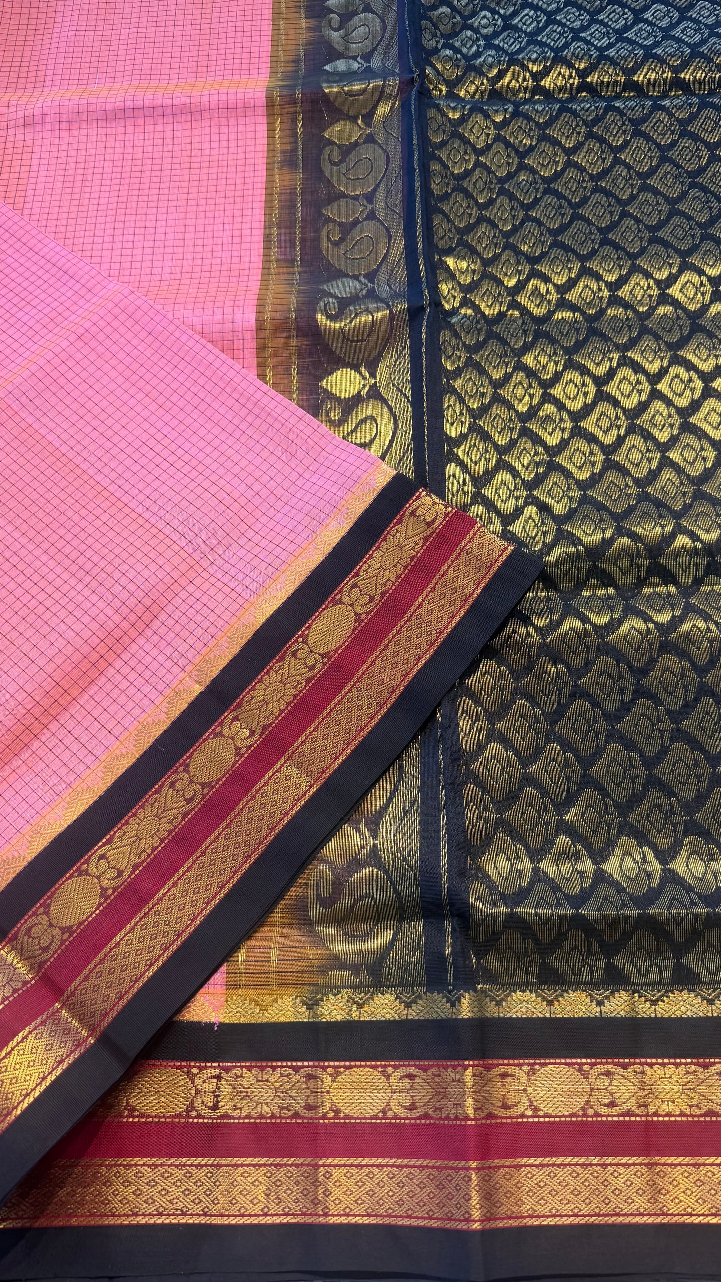 HANDLOOM KANCHIPURAM SILK COTTON (KSC257)