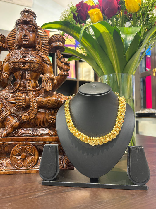 Saumya 916 Polish Dual Side Mango & Kasu Short Necklace