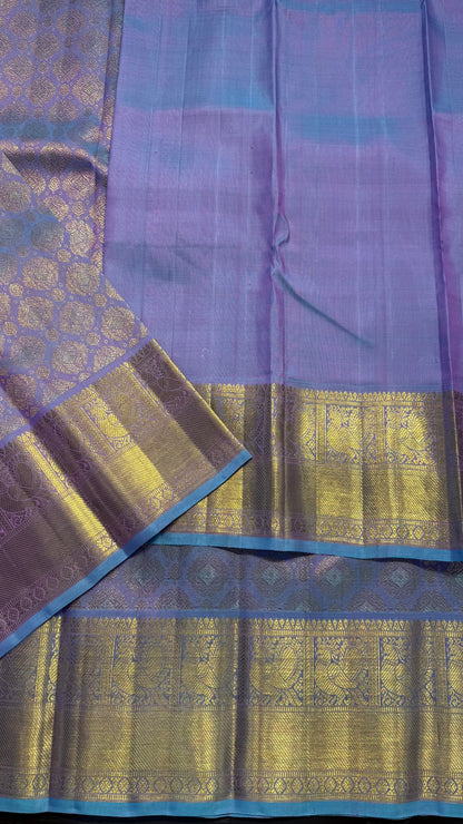 UNICORN GOLD FULL ZARI HANDLOOM KANCHIPURAM SILK SAREE (KSS309)