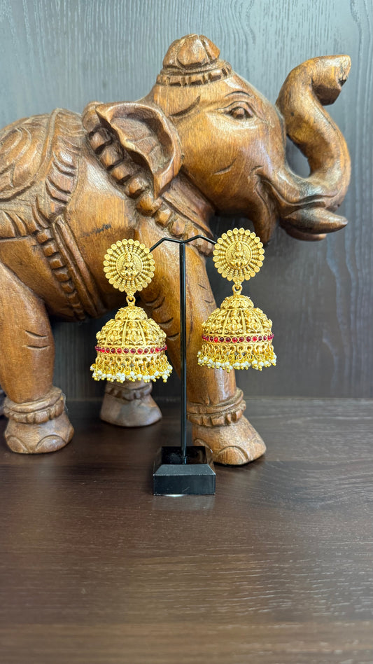 Antique Ruby Jhumka