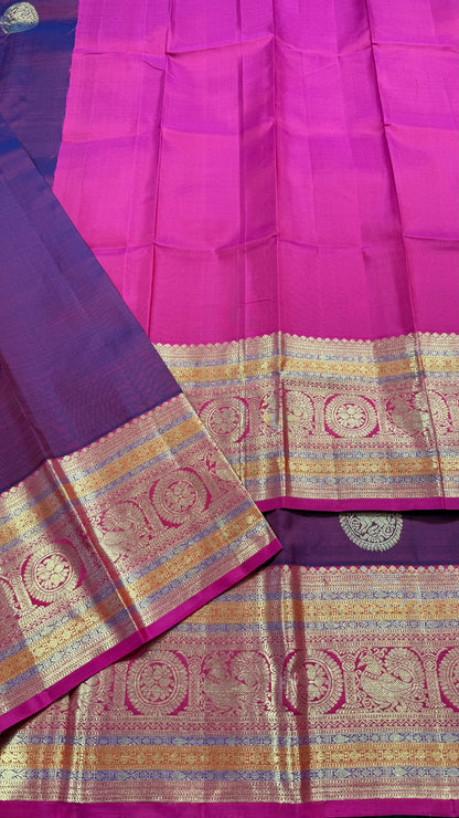 PURPLE HANDLOOM KANCHIPURAM  SILK SAREE(KSS 580)