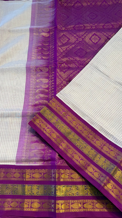 HANDLOOM KANCHIPURAM SILK COTTON (KSC256)