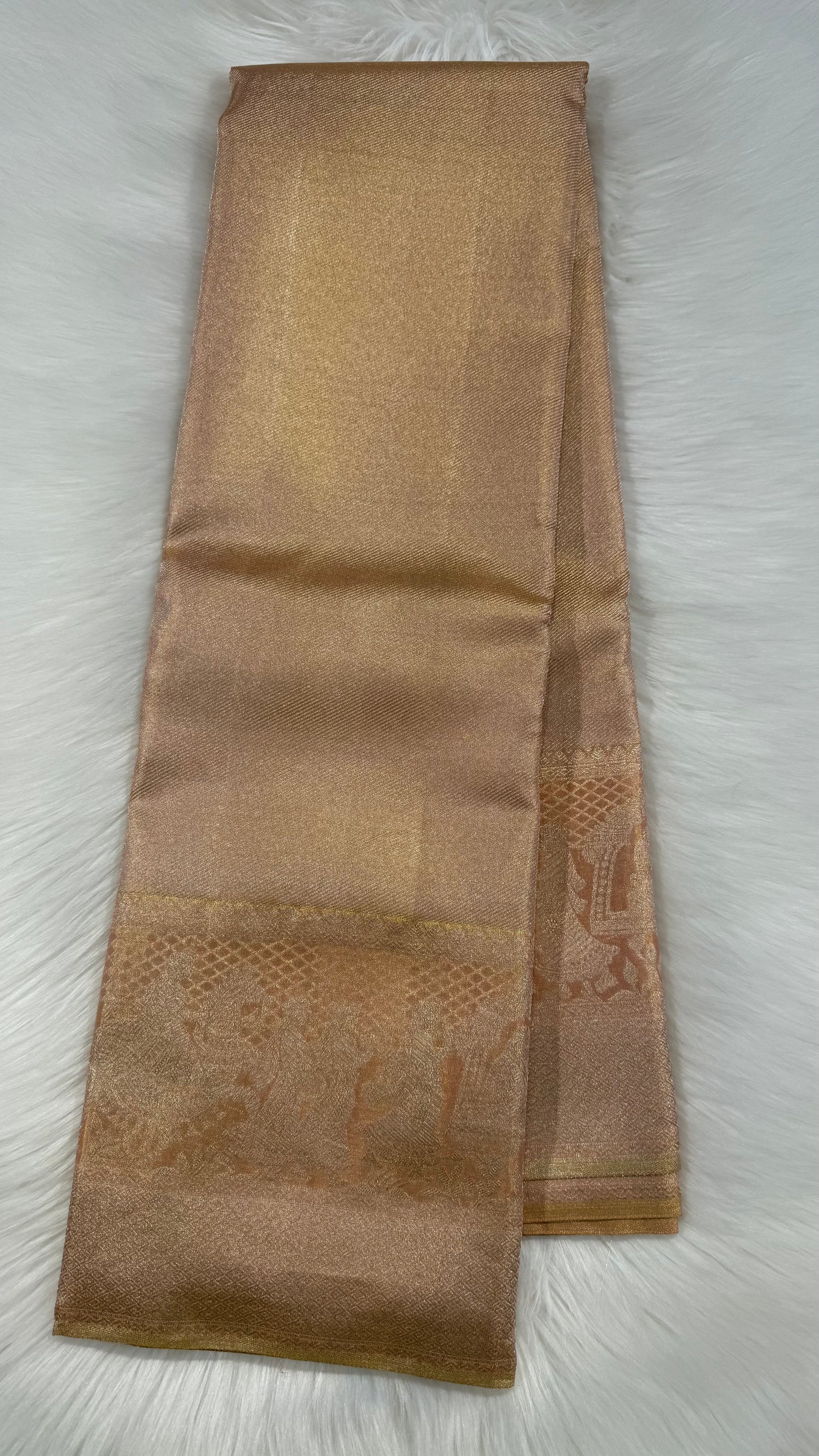 GOLDENISH PINK FULL ZARI HANDLOOM KANCHIPURAM SILK SAREE (KSS442)