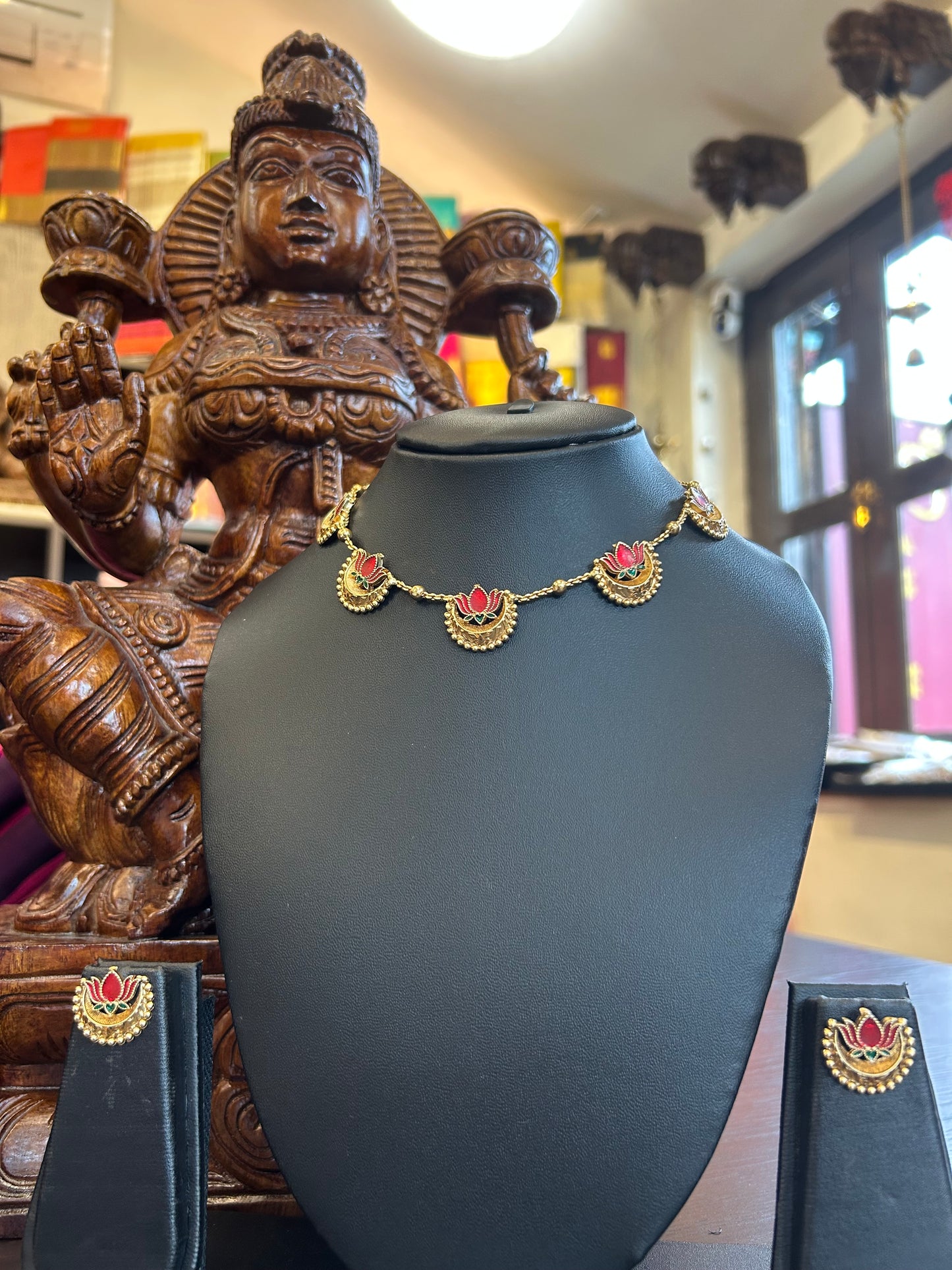 Red Floral Necklace