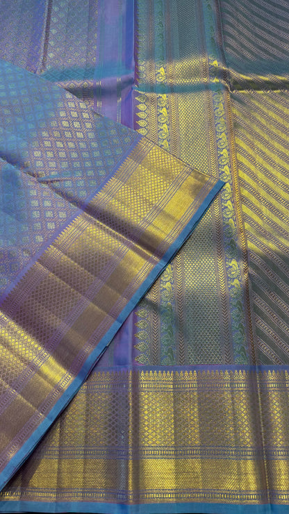 UNICORN GOLD FULL ZARI HANDLOOM KANCHIPURAM SILK SAREE (KSS307)