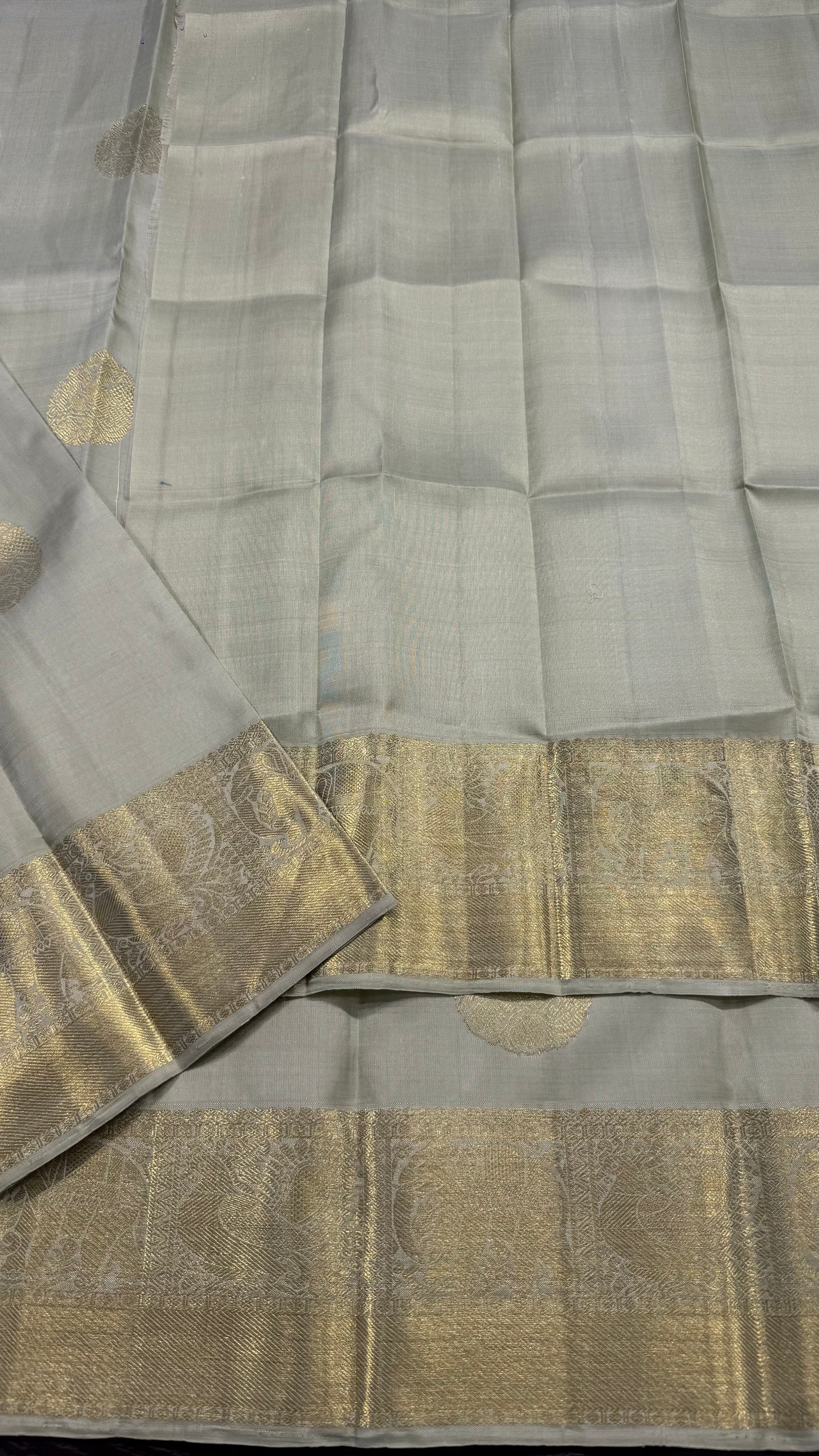 PASTEL GREEN HANDLOOM  KANCHIPURAM SILK SAREE (KSS 520)