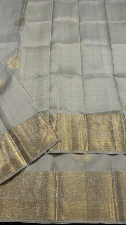 PASTEL GREEN HANDLOOM  KANCHIPURAM SILK SAREE (KSS 520)