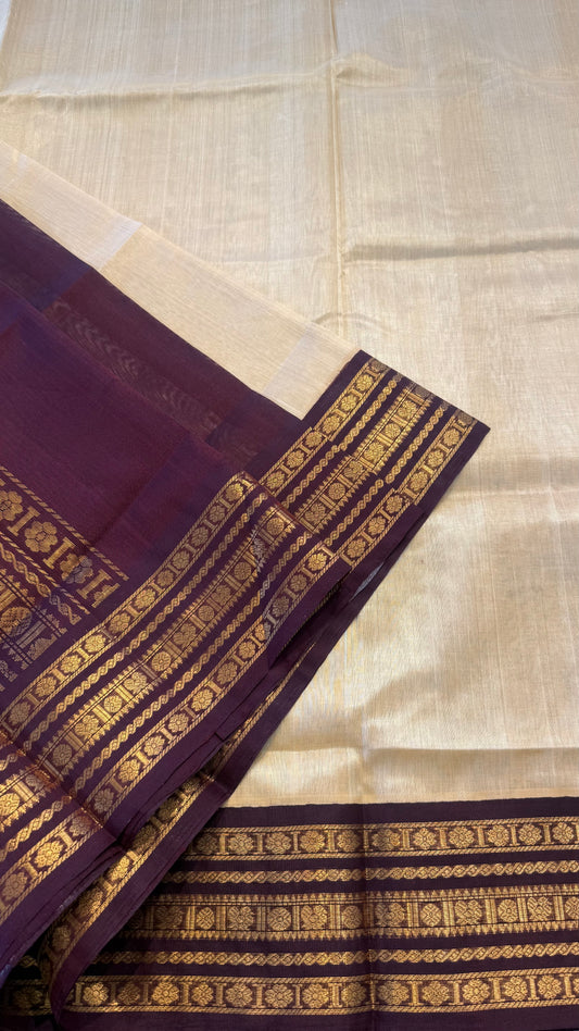 HANDLOOM KANCHIPURAM SILK COTTON (KSC233)