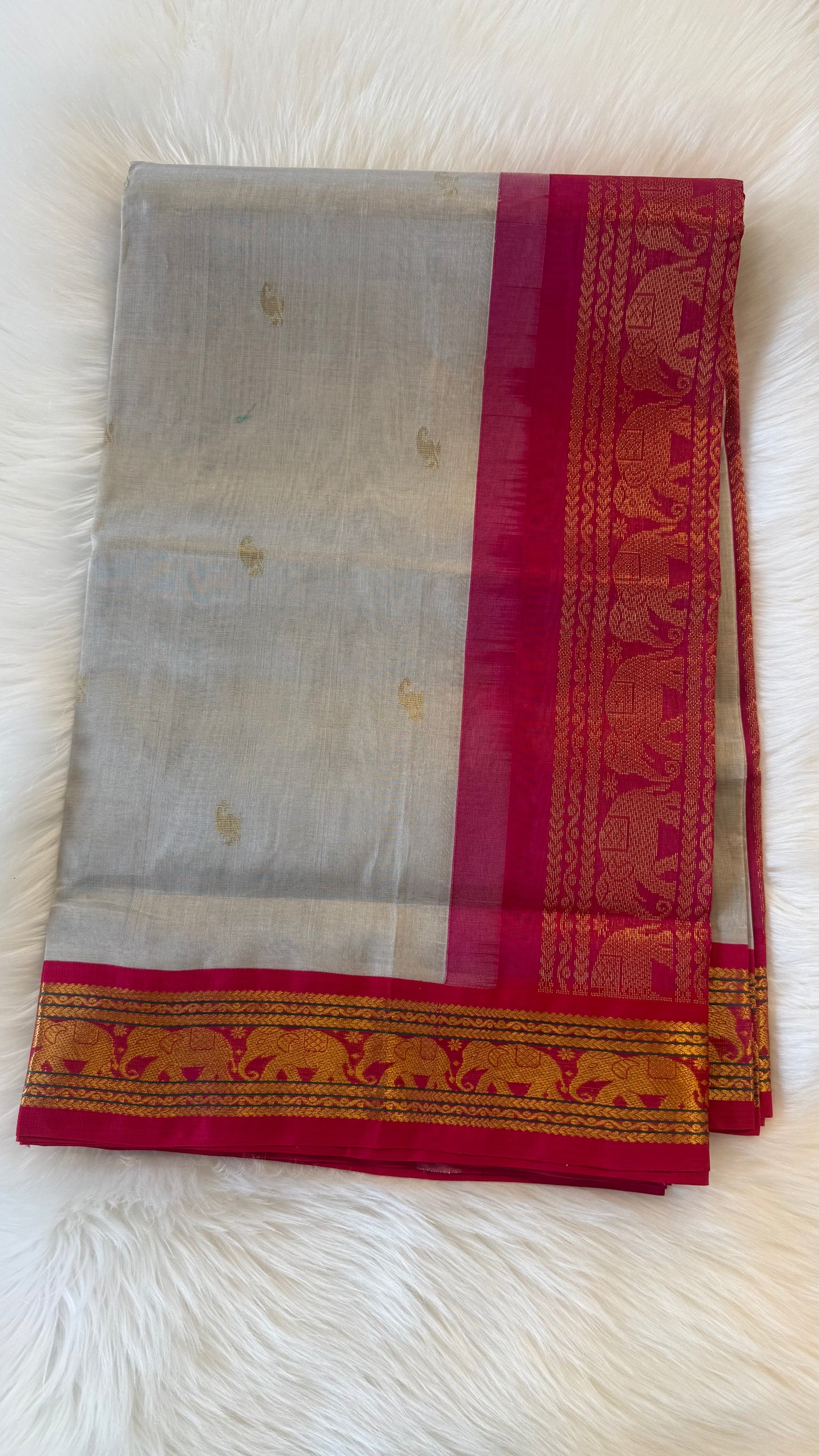 HANDLOOM KANCHIPURAM SILK COTTON (KSC281)