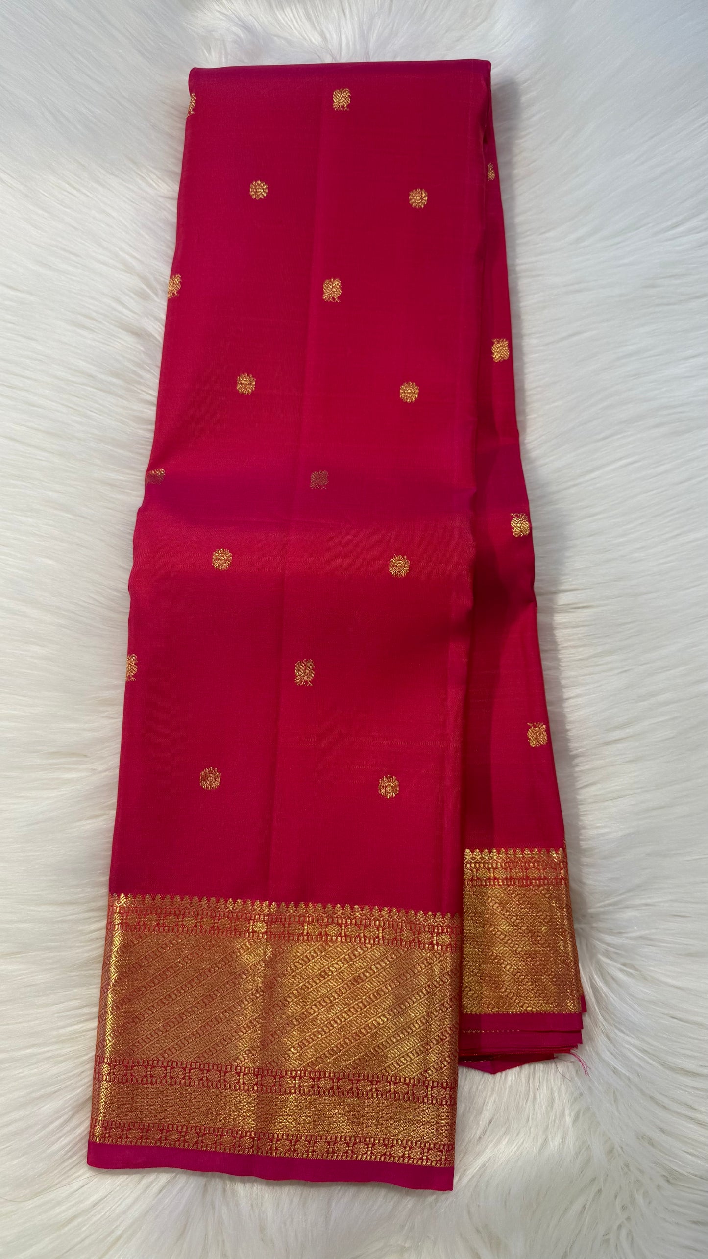 DUAL TONE PINK GOLD ZARI HANDLOOM KANCHIPURAM SILK SAREE (KSS341)