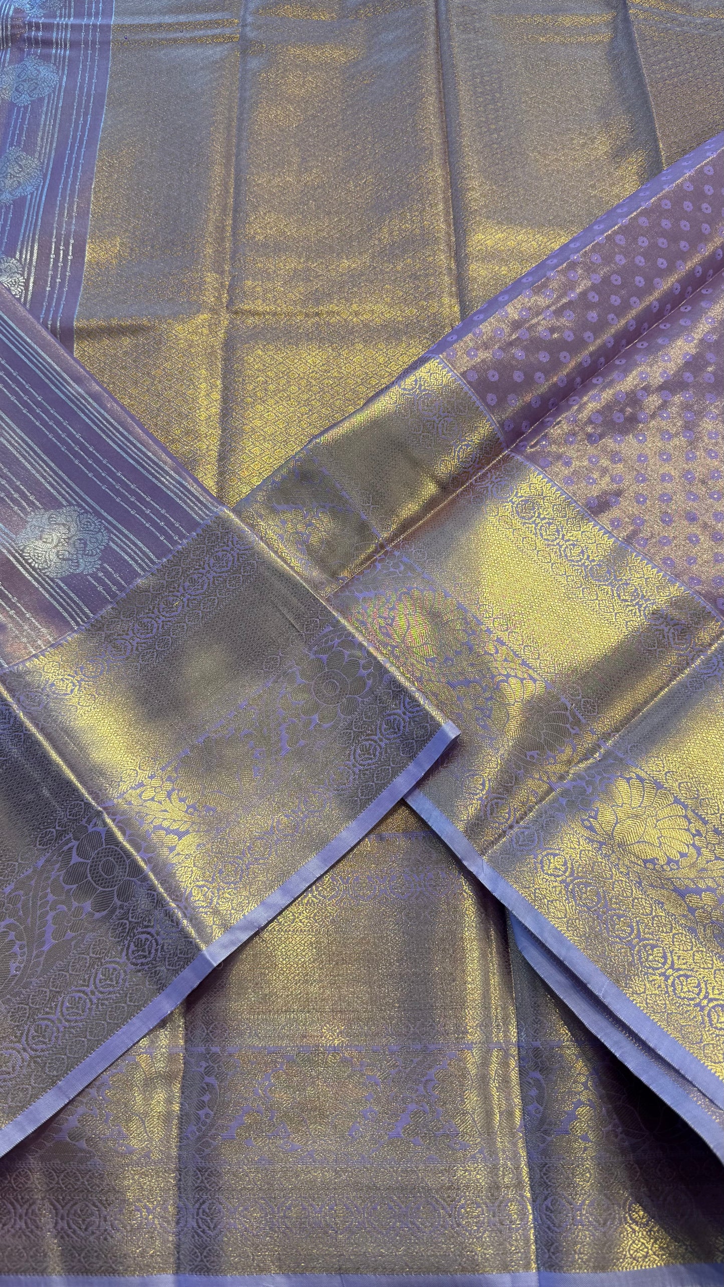 LILAC SEMI SILK KANICHIPURAM SILK SAREE (SSKS07)
