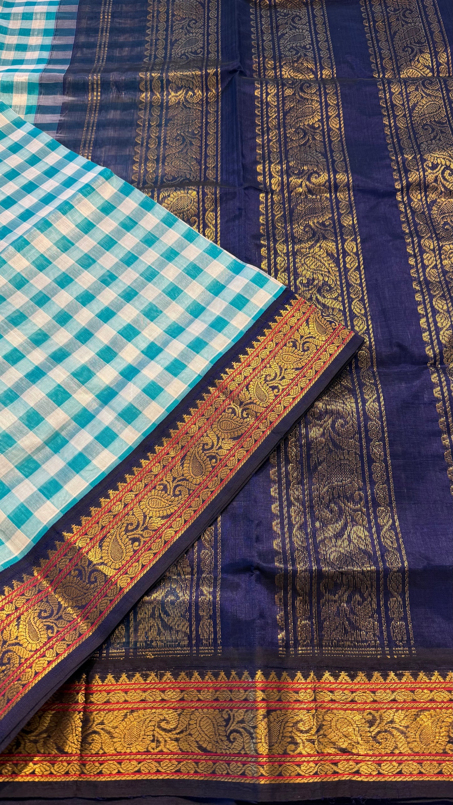 HANDLOOM KANCHIPURAM SILK COTTON (KSC285)
