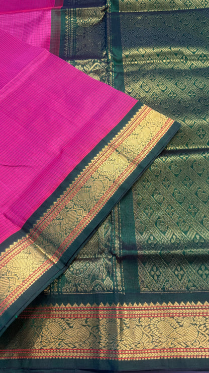 HANDLOOM KANCHIPURAM SILK COTTON (KSC168)