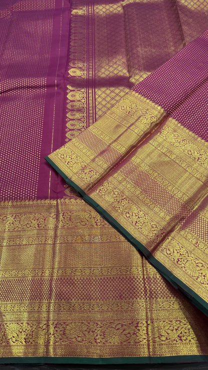 BURGUNDY PURE KANCHIPURAM HANDLOOM SILK SAREE(KSS 585)