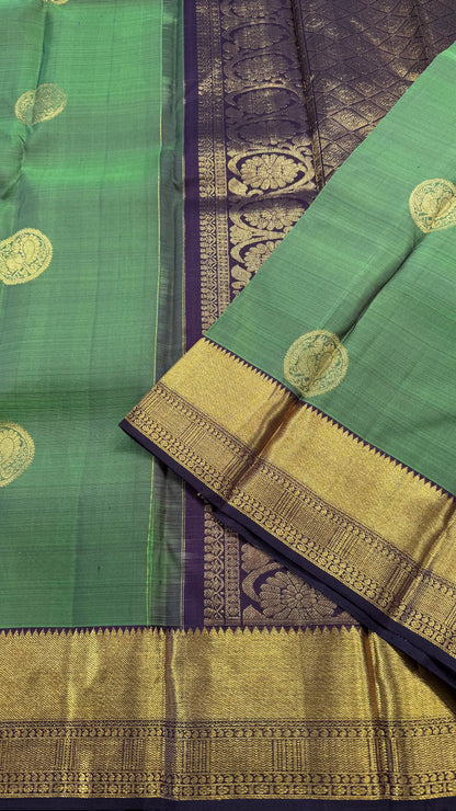 GREEN HANDLOOM  KANCHIPURAM SILK SAREE (KSS 538)