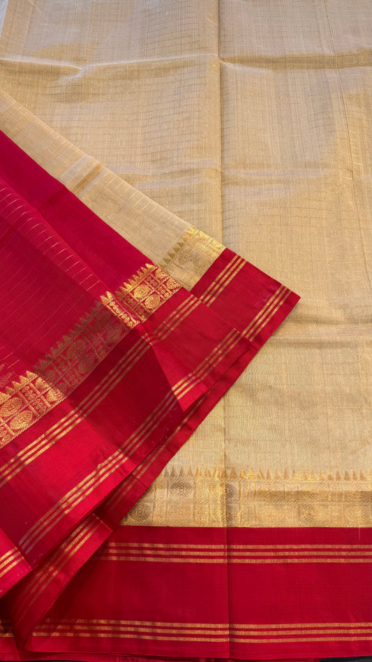 HANDLOOM KANCHIPURAM SILK COTTON (KSC255)