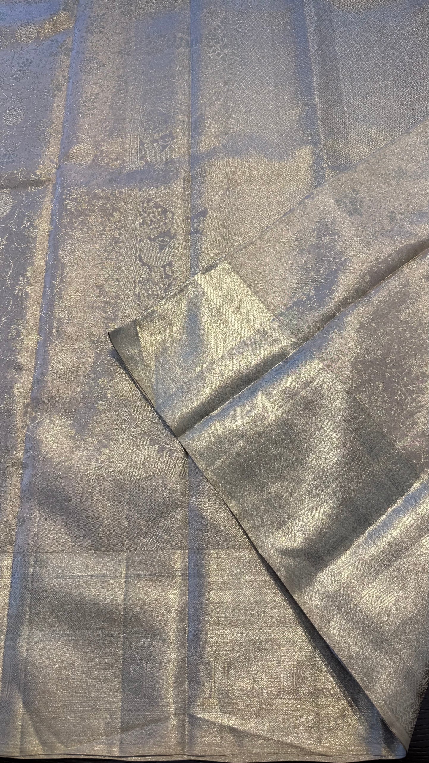 CHAMPAGNE GOLD ZARI HANDLOOM KANCHIPURAM SILK SAREE (KSS285)