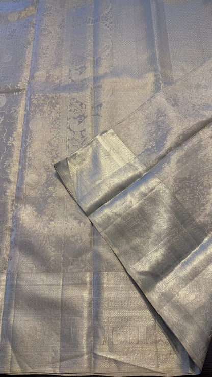 CHAMPAGNE GOLD ZARI HANDLOOM KANCHIPURAM SILK SAREE (KSS285)