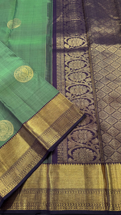 GREEN HANDLOOM  KANCHIPURAM SILK SAREE (KSS 538)