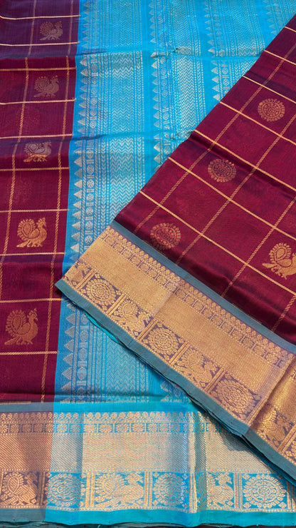 HANDLOOM KANCHIPURAM SILK COTTON (KSC269)