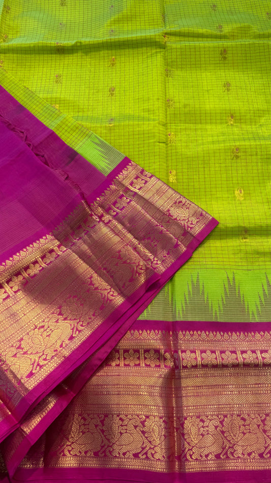HANDLOOM KANCHIPURAM SILK COTTON (KSC273)