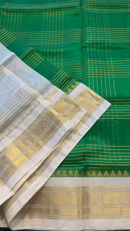 HANDLOOM KANCHIPURAM SILK COTTON (KSC274)