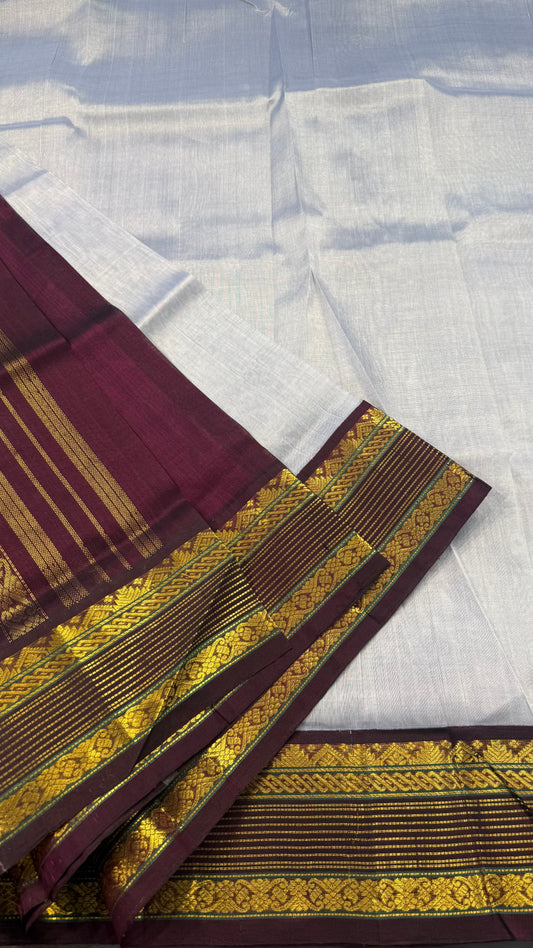 HANDLOOM KANCHIPURAM SILK COTTON (KSC155)