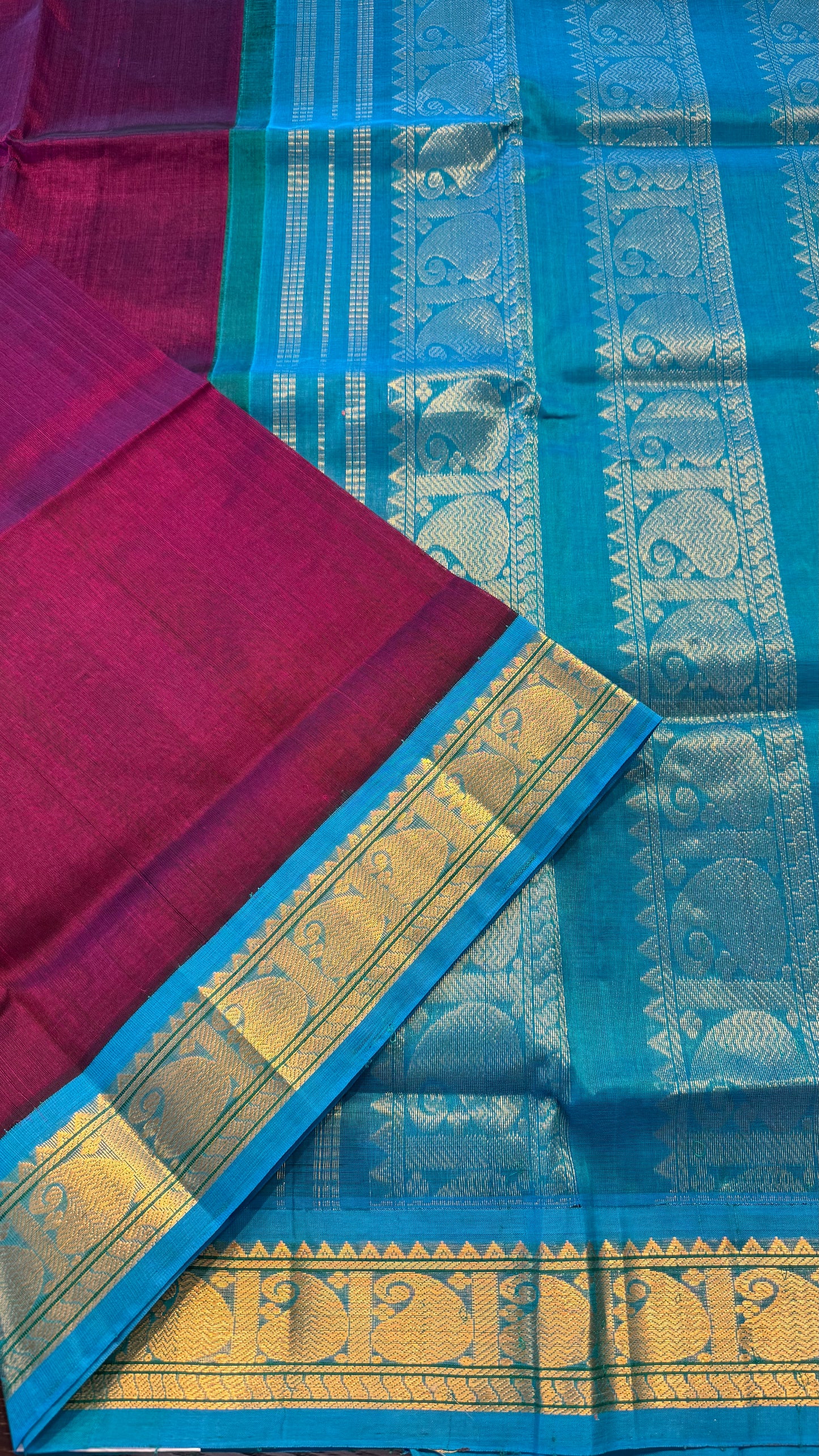 HANDLOOM KANCHIPURAM SILK COTTON (KSC218)