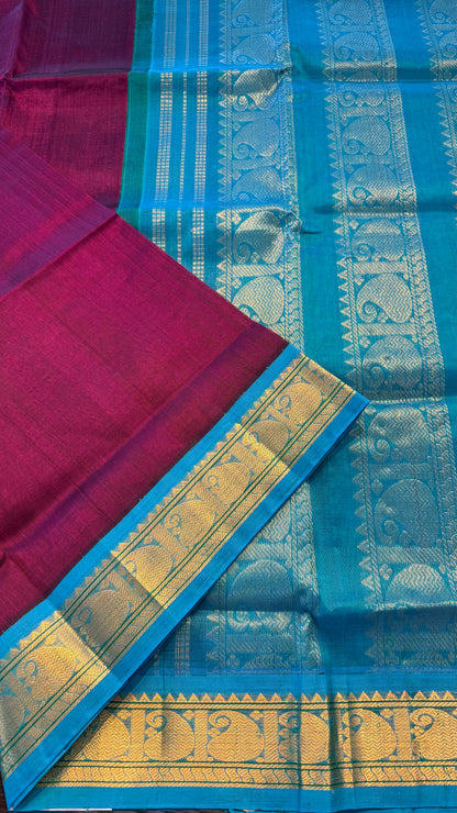 HANDLOOM KANCHIPURAM SILK COTTON (KSC218)