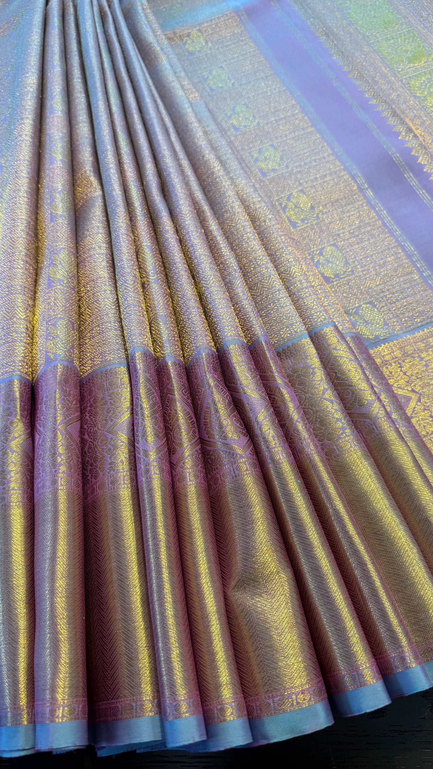 UNICORN GOLD FULL ZARI HANDLOOM KANCHIPURAM SILK SAREE (KSS310)