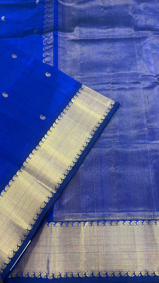 ROYAL BLUE KANCHIPURAM SILK COTTON (KSC71)